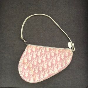 Christian Dior pink saddle bag